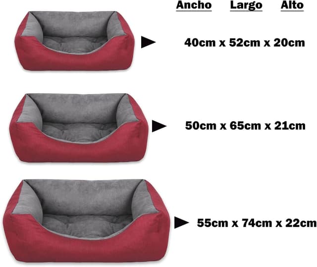 Thumbnail 6 de Mercury Textil Sofá cama mascotas Granate Mediano