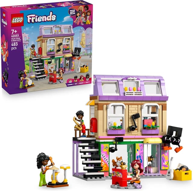 Detalle de LEGO Friends 42653 Tienda de música y apartamento 🎲