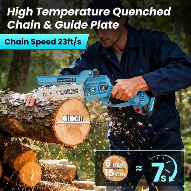 Thumbnail 1 de Makita 18V Mini tronçonneuse batterie 4000mAh 1000W