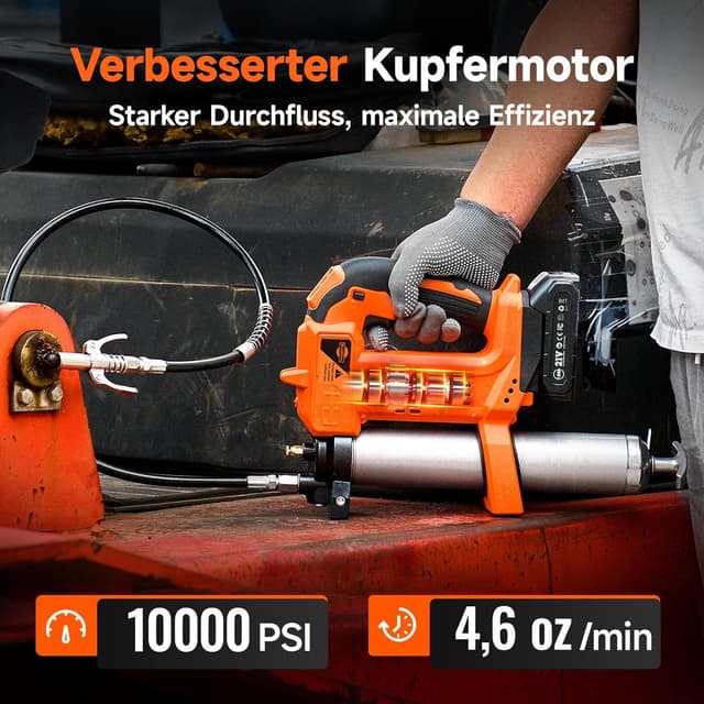 Detalle 2 de TaskStar TaskStar 10000 PSI Akku-Fettpresse
