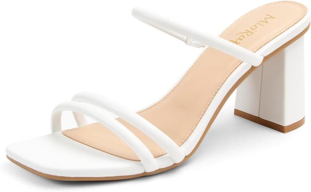 Thumbnail 6 de Miorap Square Open Toe Heels: Strappy Square-Toe Block Heeled Sandals for Women