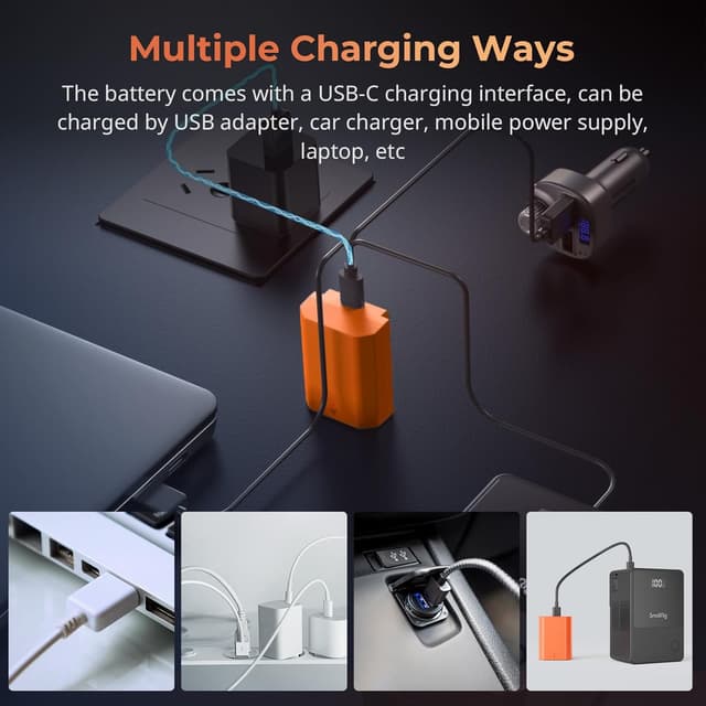 Thumbnail 5 de SMALLRIG 4969 2400mAh USB-C camera battery