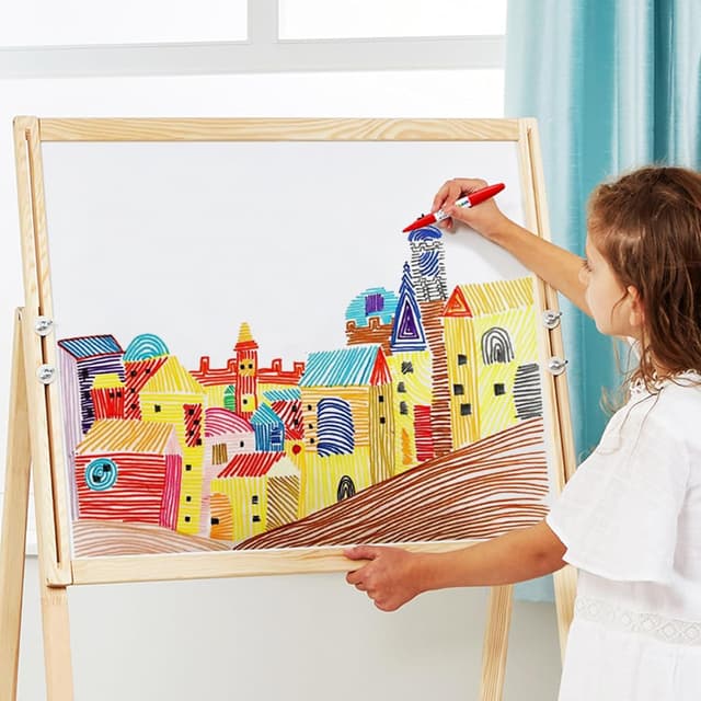 Thumbnail 6 de DD.DOG 12 Colour Kids Dry Wipe Whiteboard Pens (Non-Toxic, Low Odour) Mini Fine Tip