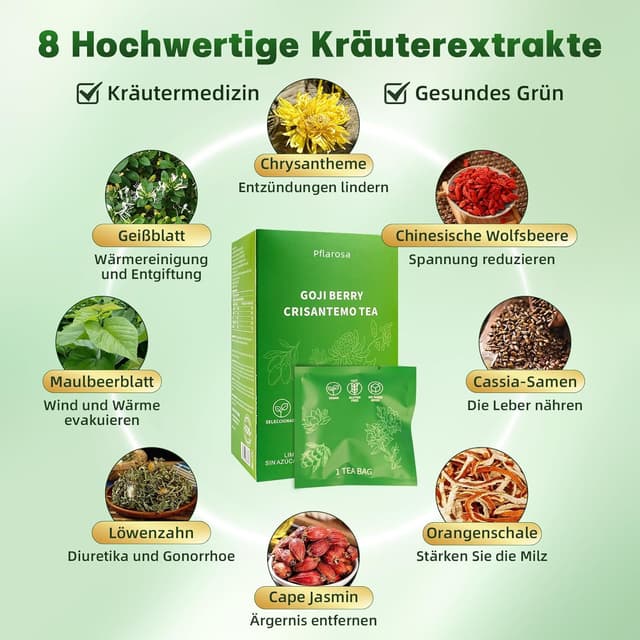 Detalle 2 de Detox Tee mit Goji, 15 Beutel, vegan