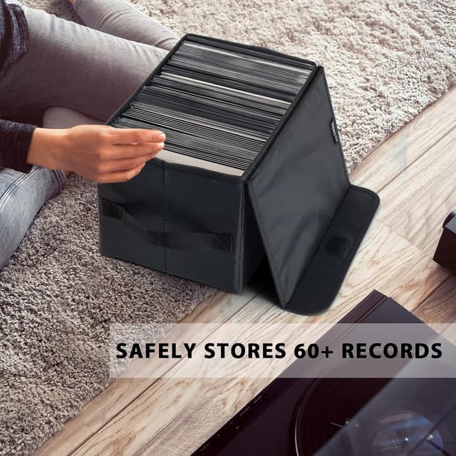 Thumbnail 4 de UENTIP 7-inch Vinyl Record Storage Box 60-capacity