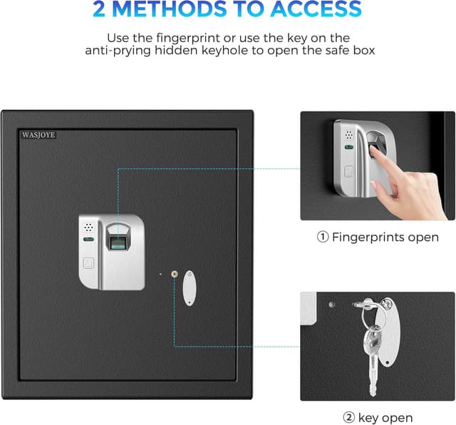 Detalle 2 de WASJOYE cassaforte biometrica 43L