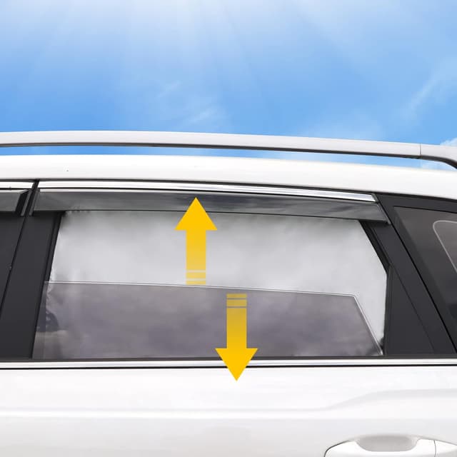 Thumbnail 6 de Lechin Sonnenschutz Auto Baby Vorhang magnetisch für Seitenscheibe & Heckscheibe (2 Stück) 80×50 cm