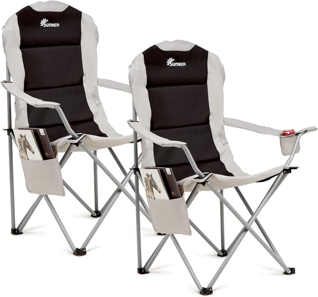 Detalle de SUNMER Padded Camping Chairs set of 2 120kg