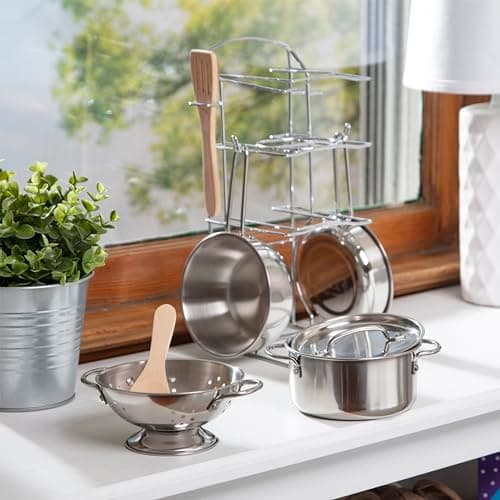 Thumbnail 9 de Melissa & Doug Juego de Ollas y Sartenes 🍳 Cocina Creativa para Niños