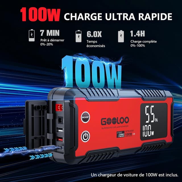 Detalle 1 de GOOLOO GT6000 Booster Batterie 6000A