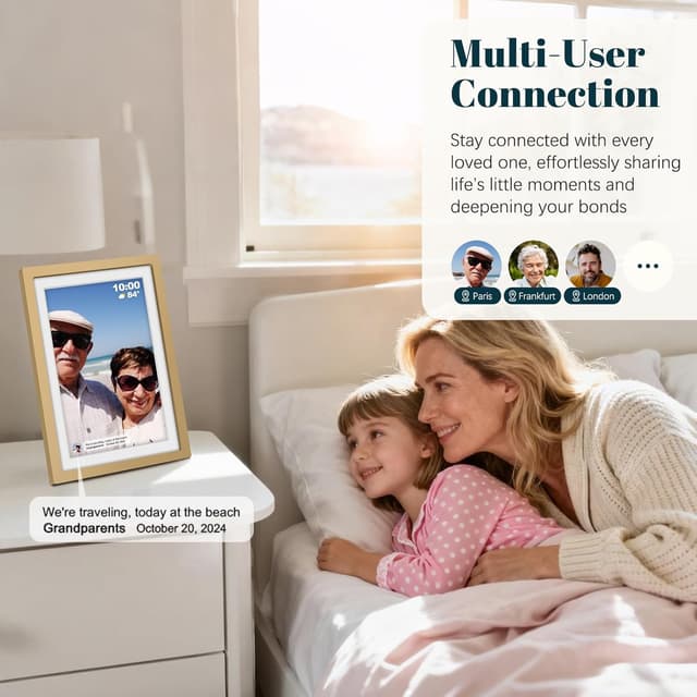 Thumbnail 4 de Frameo 10.1 Inch Sunset Gold Digital Photo Frame