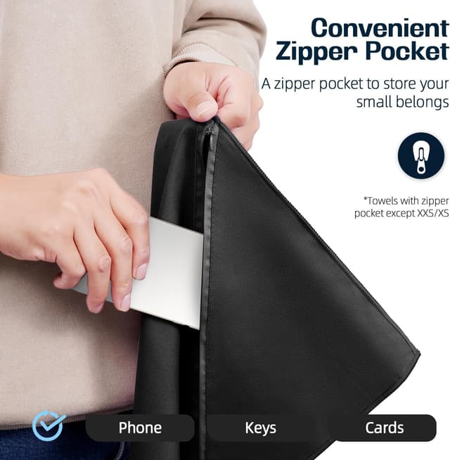 Detalle 2 de Microfibre travel towel 100 x 200 cm