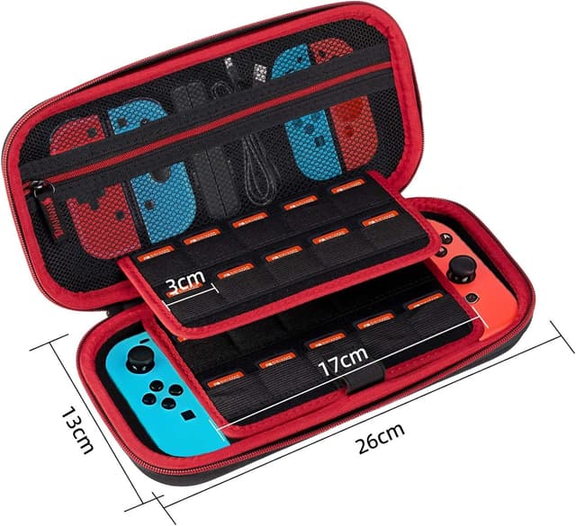 Thumbnail 5 de Carehabi Custodia per Nintendo Switch con organizer 19 giochi