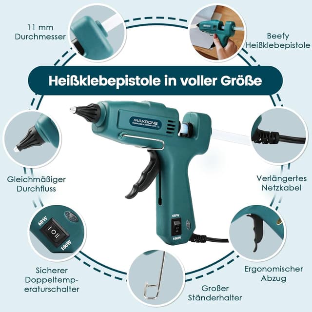 Thumbnail 6 de MAXDONE Heißklebepistole mit 11 mm Spitze