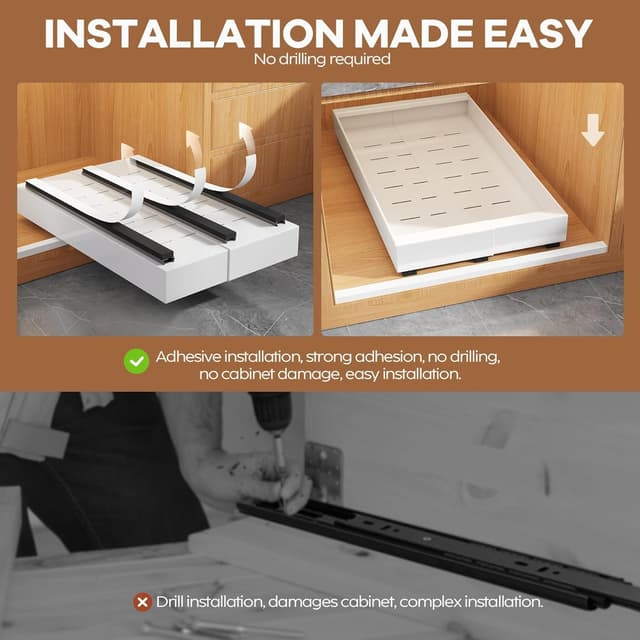 Thumbnail 5 de Seinloes 4 Pack Expandable Pull Out Cabinet Organizer