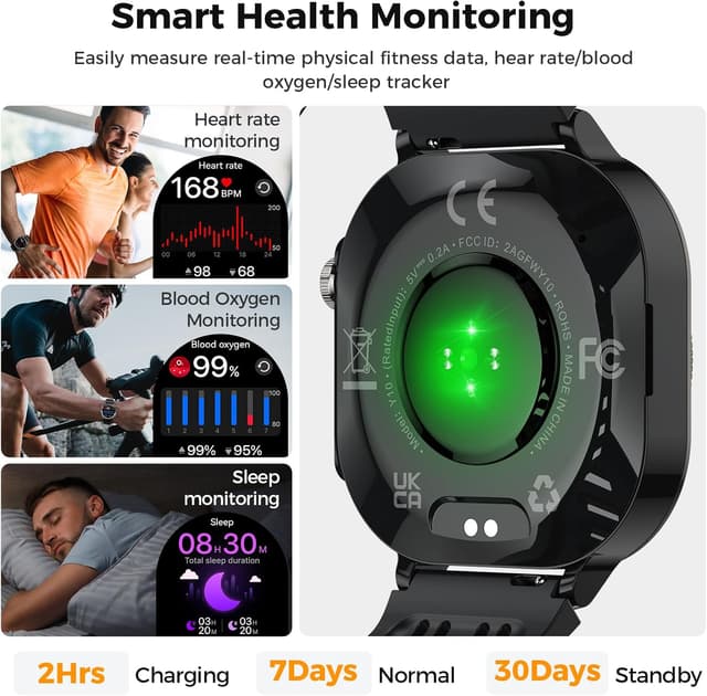 Detalle de Military Smart Watch for Men (2026) 1.43" HD AMOLED Outdoor Fitness Watch