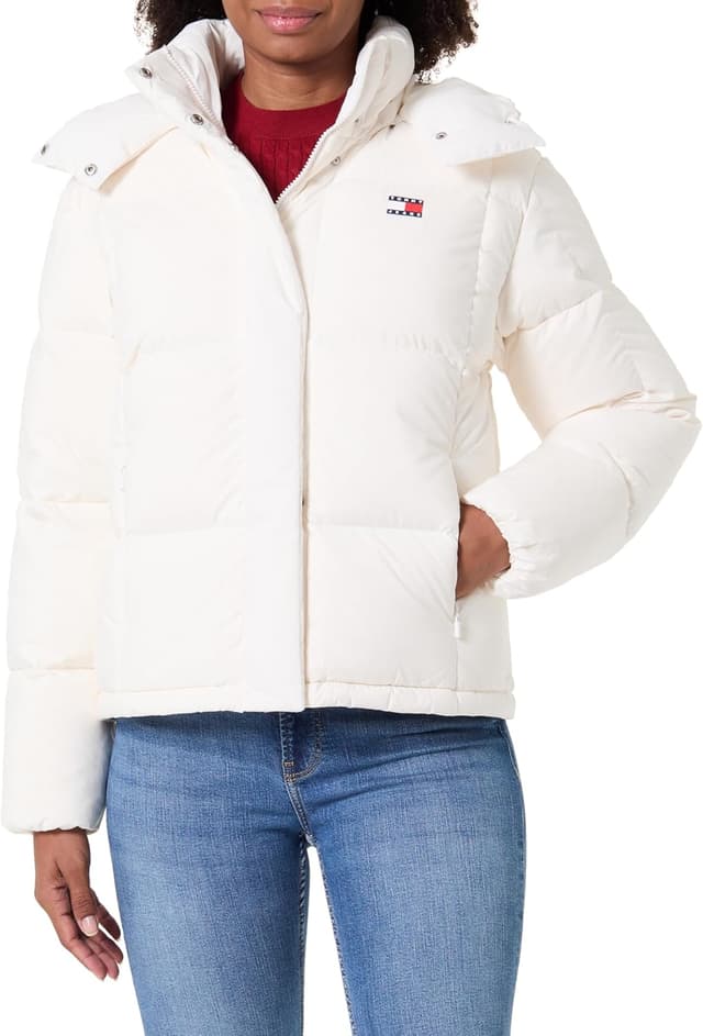 Detalle de Tommy Jeans Women’s Alaska Grid Down Puffer Jacket with Hood