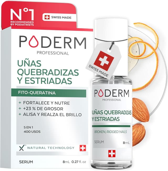 Detalle de Poderm uñas frágiles 8 aceites BIO