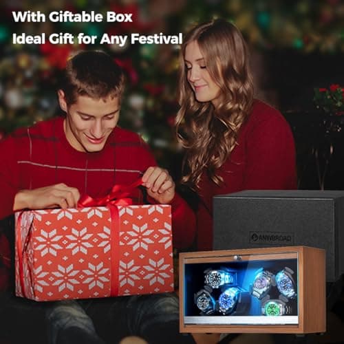 Thumbnail 7 de ANWBROAD Caja Enrolladora para 6 Relojes con LED y Motor