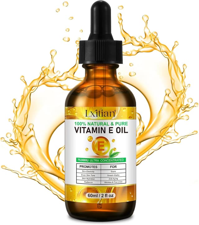 Detalle de Olio di Vitamina E 75.000 UI naturale (d-alfa-tocoferolo) – olio viso e corpo 60 ml