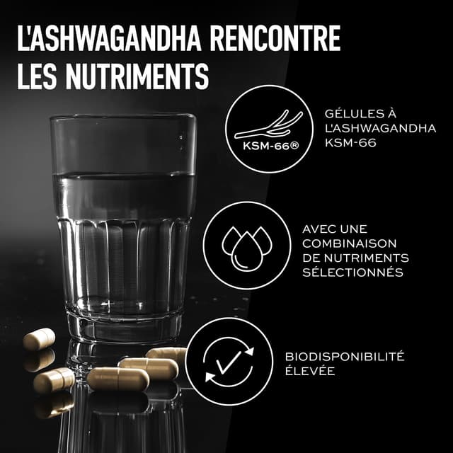 Detalle 2 de ESN Ashwa + (KSM-66®) : ashwagandha hautement dosé avec magnésium, zinc et vitamine B6