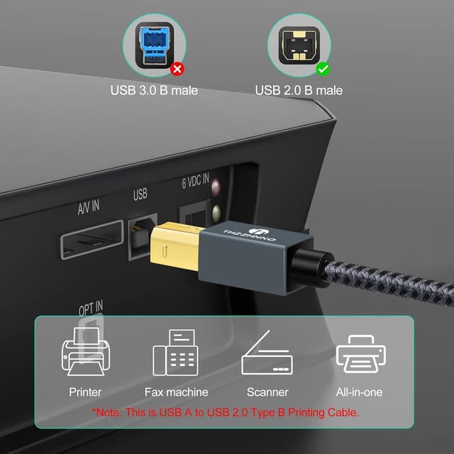 Thumbnail 5 de Thzzhnno USB Druckerkabel 1M