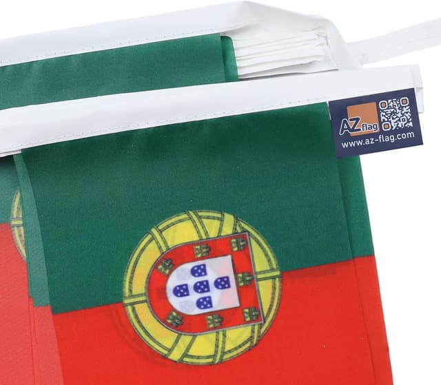 Detalle de AZ FLAG Guirlande Drapeau Portugal avec 20 fanions 15x10 cm, 4 mètres
