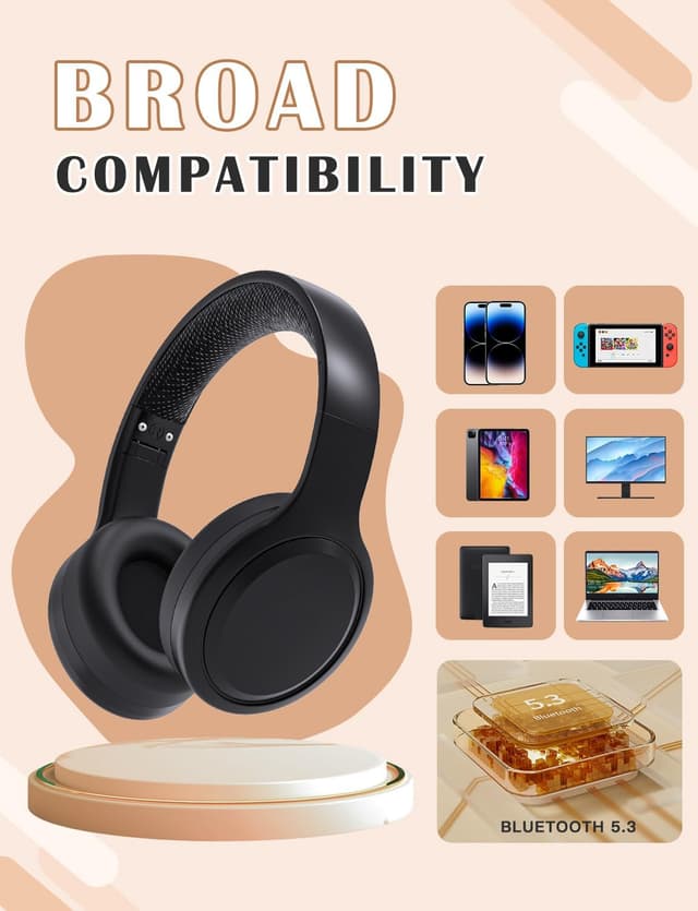 Detalle 2 de YOYOTUNE Kids Bluetooth Headphones 5.1