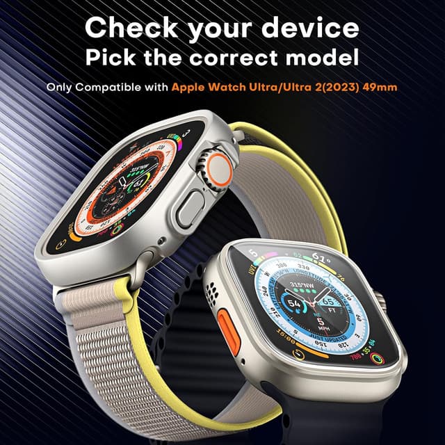 Detalle 2 de TOCOL 2 Pack Apple Watch Ultra 49mm screen protector and case