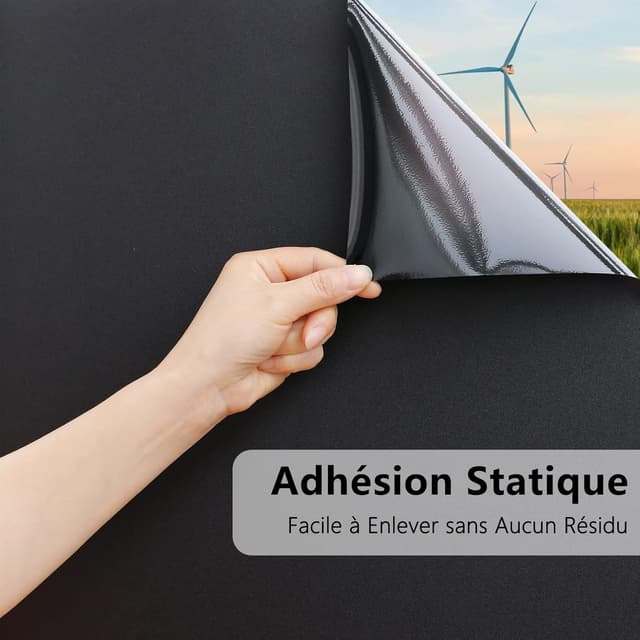 Thumbnail 4 de rabbitgoo Film Occultant Fenêtre Noir avec Grille 90x200 cm