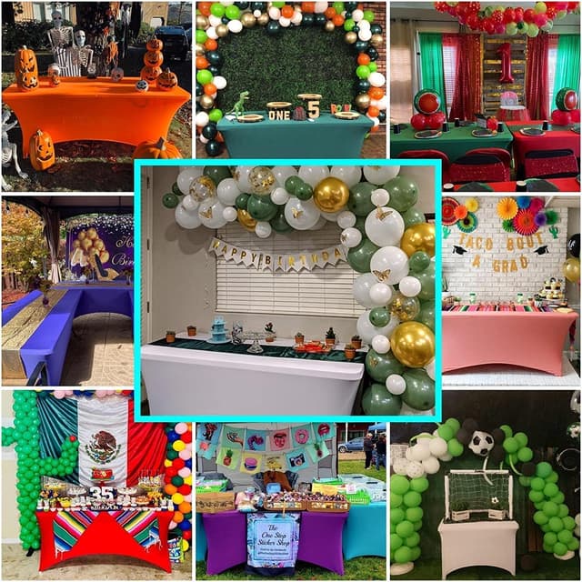 Thumbnail 5 de IVAPUPU 6FT Fitted Tablecloth 2-Pack 🍽