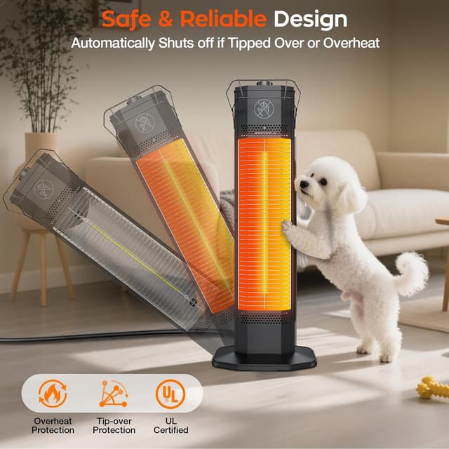 Thumbnail 1 de 27-Inch Infrared Patio Heater ⚡