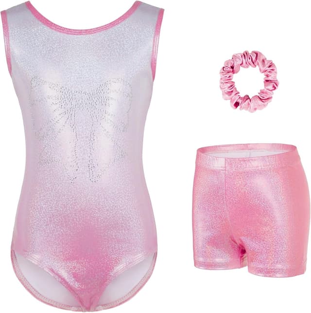 Detalle de Girls gymnastics leotard set with 3 pieces