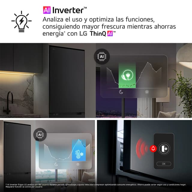 Detalle 2 de LG GBBS322APY Combi DoorCooling+ 2,03 m