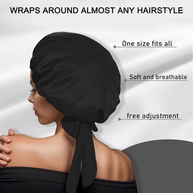 Thumbnail 6 de FOLAI Satin Schlafmütze 2 Stück