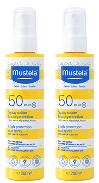 Imagen de Mustela Spray Solar SPF50 2x200 ml bebé en OfertitasTOP