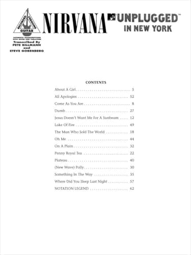 Thumbnail 1 de Nirvana unplugged in New York — Tab guitarra 🎸