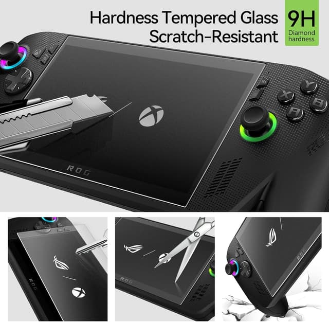 Detalle de iVoler 3 pezzi pellicola in vetro temperato 9H opaca anti-riflesso per ROG Xbox Ally / Ally X Handheld 2025