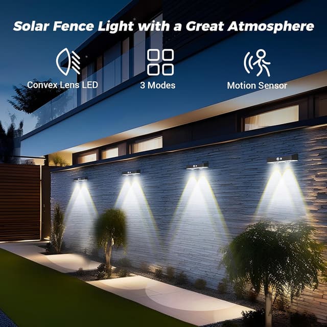 Thumbnail 3 de Kolpop Solar Fence Lights Outdoor Garden