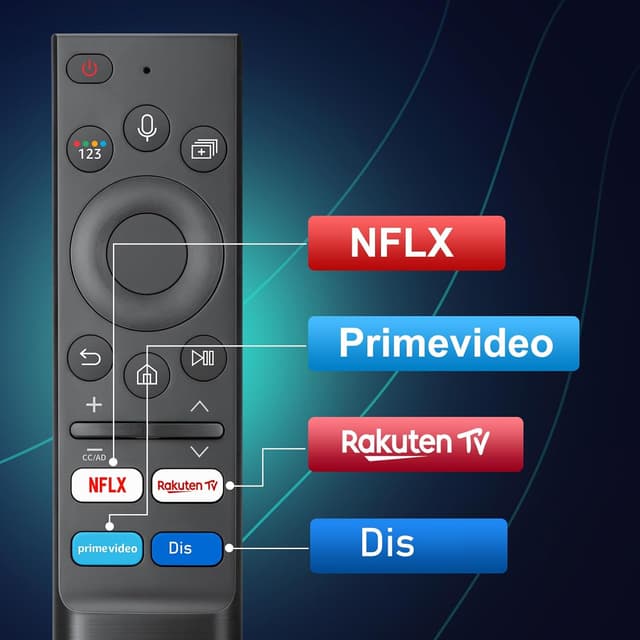 Detalle de Loutoc Sprach-Fernbedienung für Samsung Smart TVs (Universal, kompatibel mit ausgewählten TM2180/TM2280 Modellen)