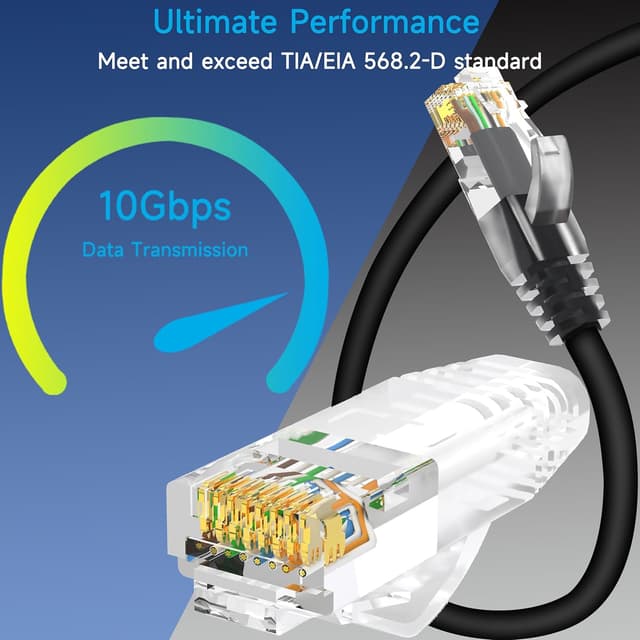 Thumbnail 1 de CAT 6 Ethernet Patch Cable 6 ft 10 Pack