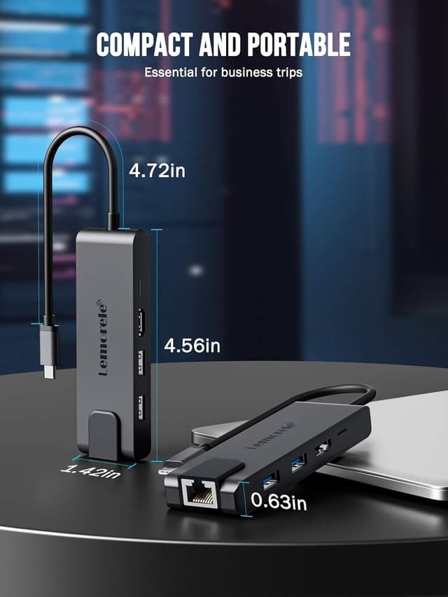 Detalle 2 de Lemorele Hub USB C 5 in 1 100 W