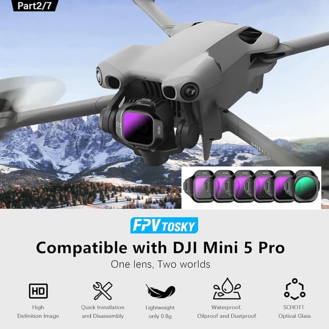 Detalle de DJI Mini 5 Pro case set 7-in-1