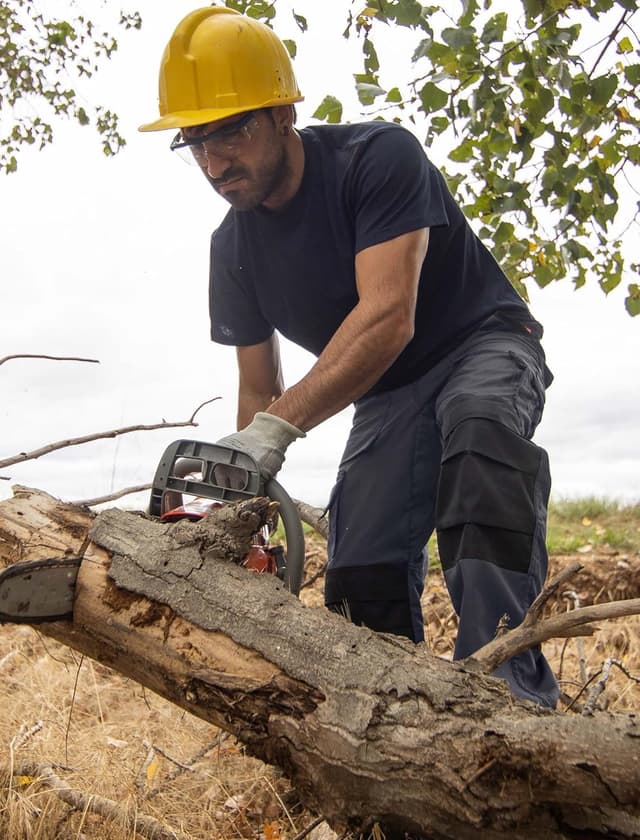 Detalle de Elainone robuste Arbeitshose für Männer mit Kniepolster-Taschen und 6 Taschen