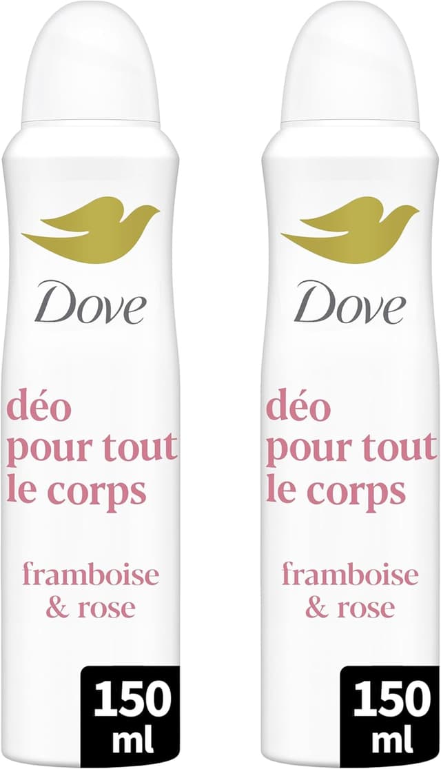 Imagen de Dove Déodorant spray Framboise & Rose 2×150 ml en OfertitasTOP
