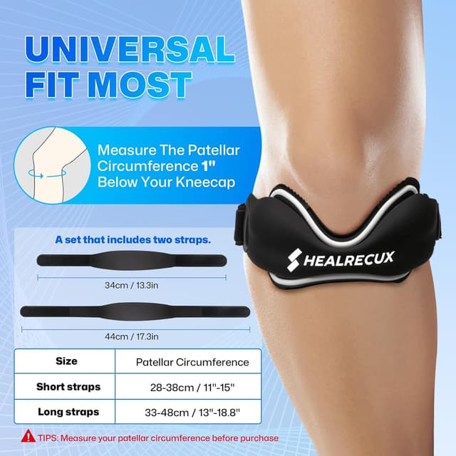 Detalle 2 de Healrecux Patellasehnenbandage für 28–48 cm