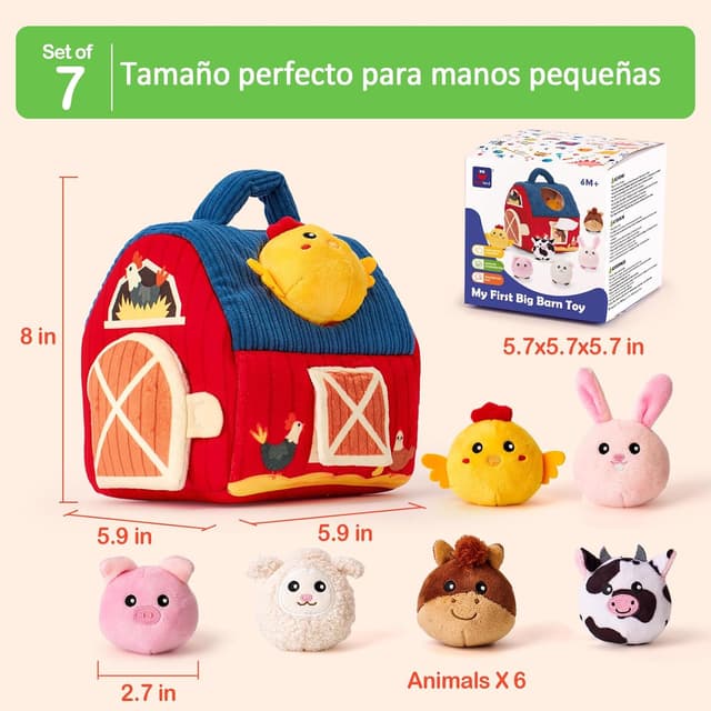 Thumbnail 6 de hahaland Juguetes Granja Peluche con Sonajos