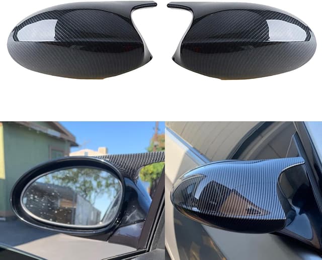 Detalle de KYYET Karbonfaser-Seitenspiegel-Abdeckkappen für BMW E90/E91/E92/E93 (PRE-LCI) im M3-Style