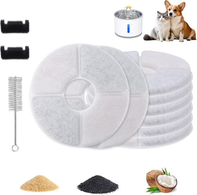 Detalle de SAIERTE Cat Water Filter Cartridges 8 Pack