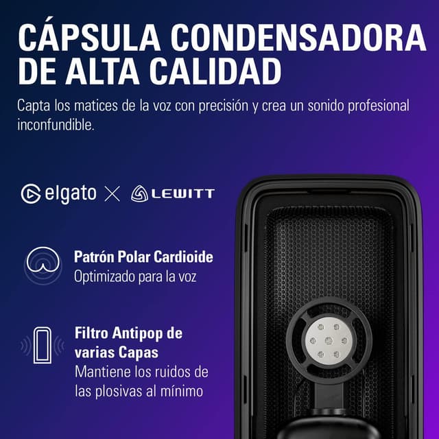 Thumbnail 2 de Elgato Wave:3 White Micrófono USB profesional